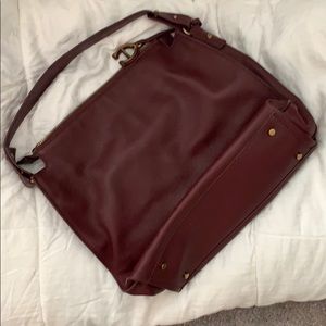 etienne aigner burgundy handbag